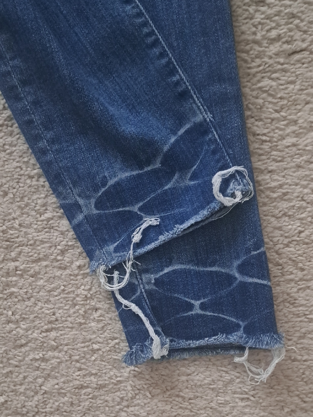 MOTHER Distressed Blue Skinny Jeans Size 24 - Picture 13 of 13